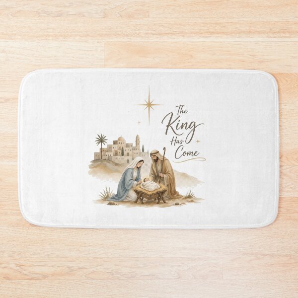 Item preview, The King Has Come Christian Christmas Nativity Design designed and sold by Illustrated Faith.