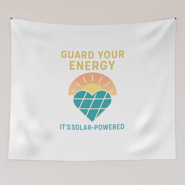 Item preview, Guard Your Energy — It’s Solar-Powered | Retro Self-Care & Positivity T-Shirt designed and sold by SoulThread Studio.