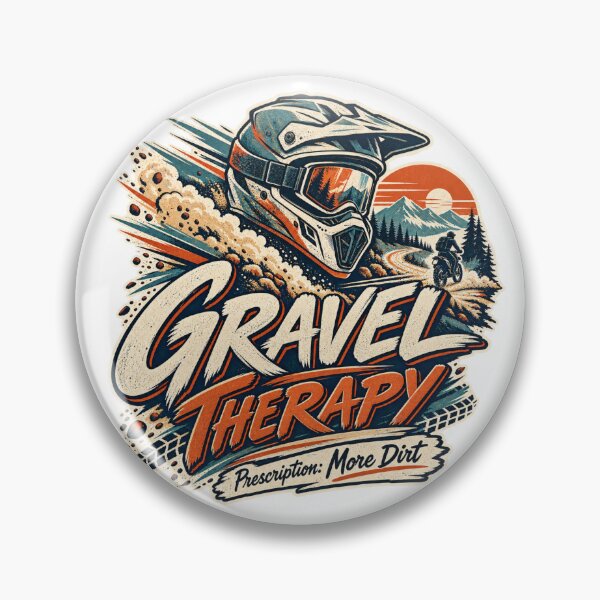 Item preview, Gravel Therapy Retro Dual Sport Motorcycle Design designed and sold by TorqueTheoryLab.