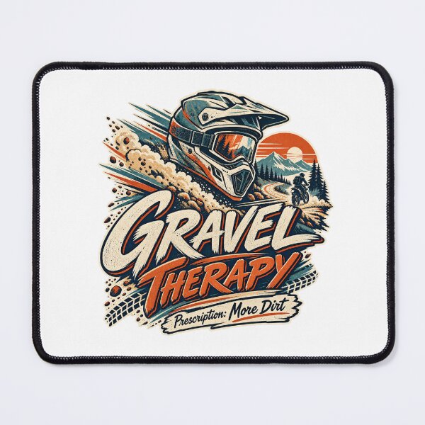 Item preview, Gravel Therapy Retro Dual Sport Motorcycle Design designed and sold by TorqueTheoryLab.