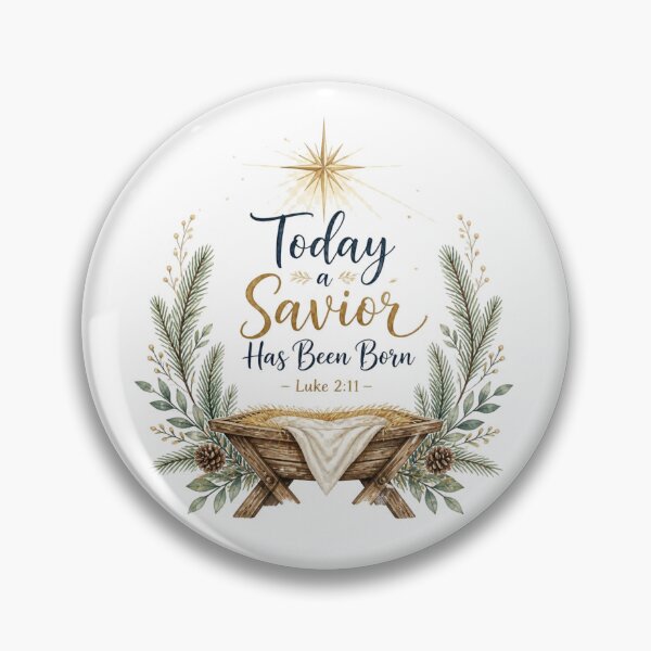 Item preview,  Luke 2:11 Today a Savior Has Been Born Christian Christmas designed and sold by Illustrated Faith.