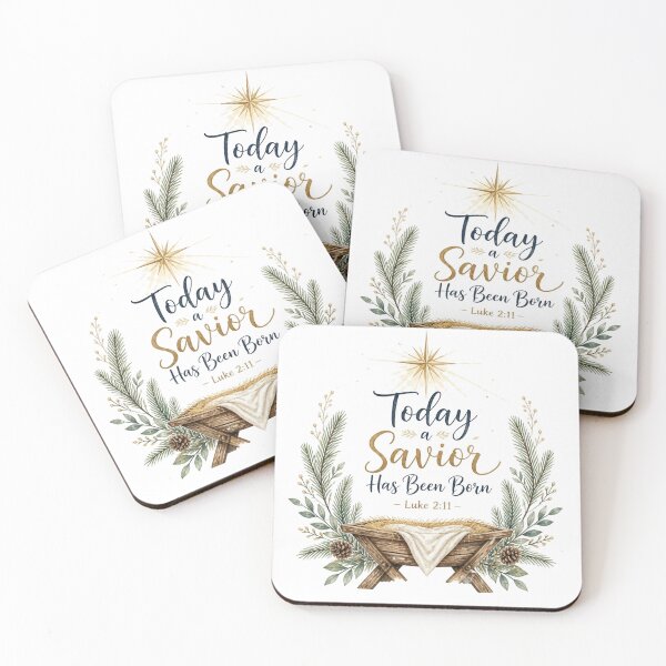 Item preview,  Luke 2:11 Today a Savior Has Been Born Christian Christmas designed and sold by Illustrated Faith.
