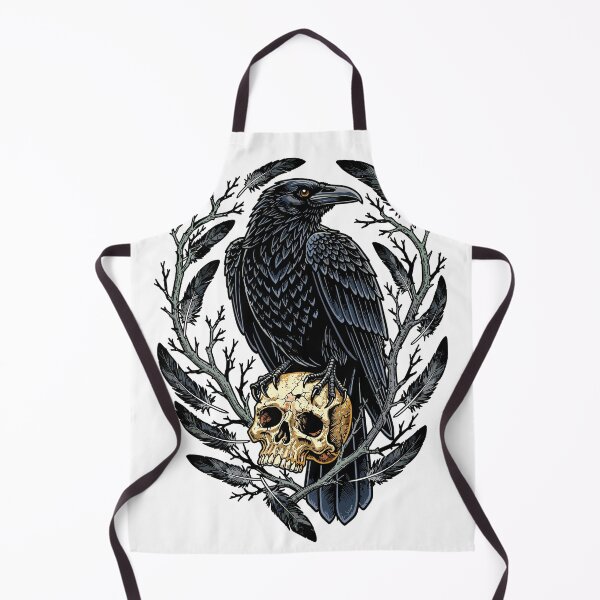Item preview, Dark Raven Perched Skull Branch Wreath designed and sold by Romgora.