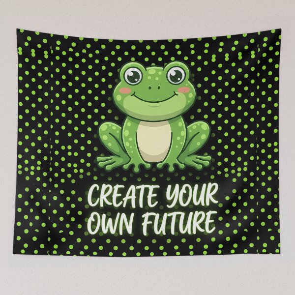 Item preview, Create Your Own Future Motivational Frog designed and sold by Basma Designs | Retro, Kawaii Shirts & Stickers.