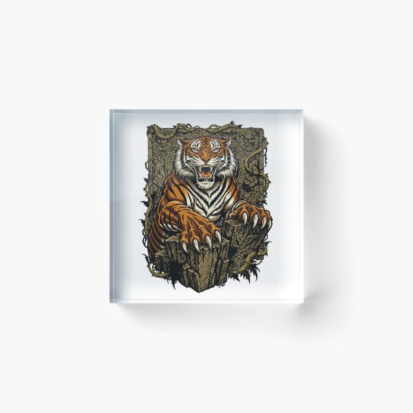 Item preview, Fierce Roaring Tiger Ancient Jungle Predator designed and sold by Romgora.