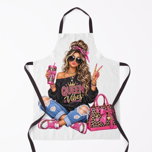 Item preview, Queen Vibes Glam Leopard Fashion Woman – Pink Leopard & Gold designed and sold by ArtSpark Studio.