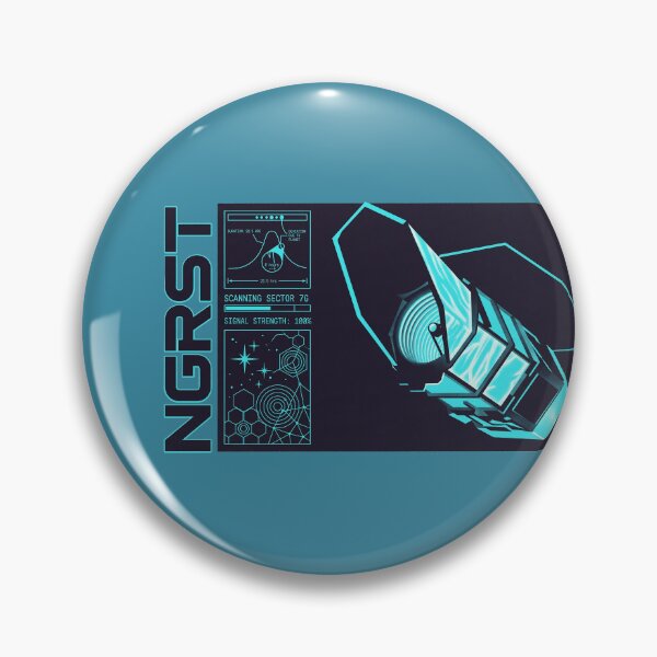 Item preview, Nancy Grace Roman Space Telescope NGRST Cyan Sci Fi HUD designed and sold by KiwiRider.
