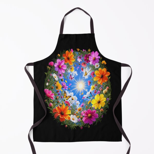 Item preview, Celestial Garden Bloom – Colorful Sunlit Floral Wreath designed and sold by TroviTutto.