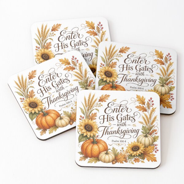 Item preview, Psalm 100:4 Enter His Gates With Thanksgiving Christian Fall Design designed and sold by Illustrated Faith.