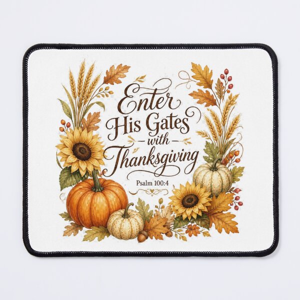 Item preview, Psalm 100:4 Enter His Gates With Thanksgiving Christian Fall Design designed and sold by Illustrated Faith.