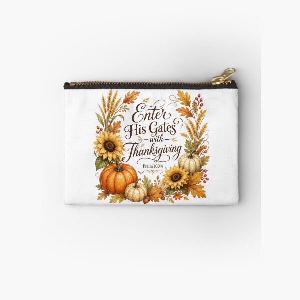 Item preview, Psalm 100:4 Enter His Gates With Thanksgiving Christian Fall Design designed and sold by Illustrated Faith.