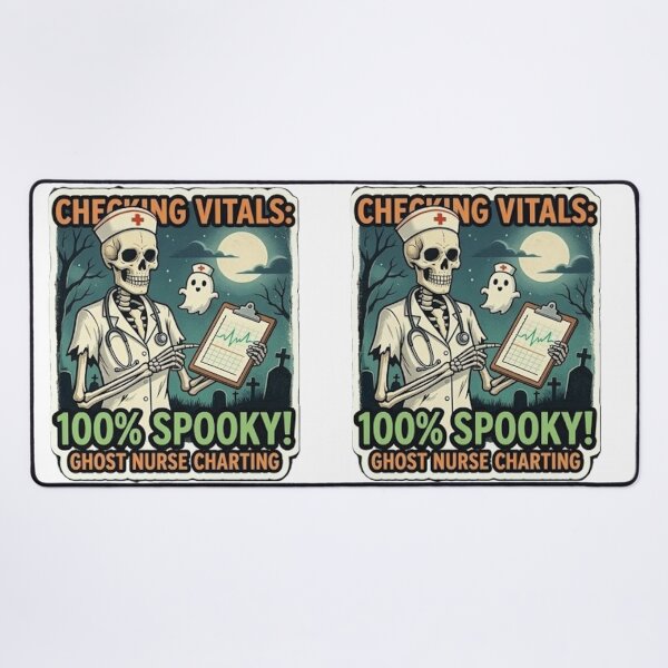 Item preview, Spooky Ghost Nurse Charting Vitals designed and sold by Mido-artister.