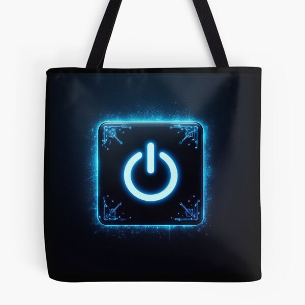 Item preview, Power button neon blue designed and sold by JALNERVION SHOP.