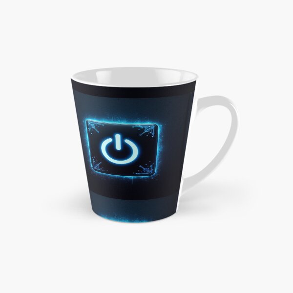 Item preview, Power button neon blue designed and sold by JALNERVION SHOP.