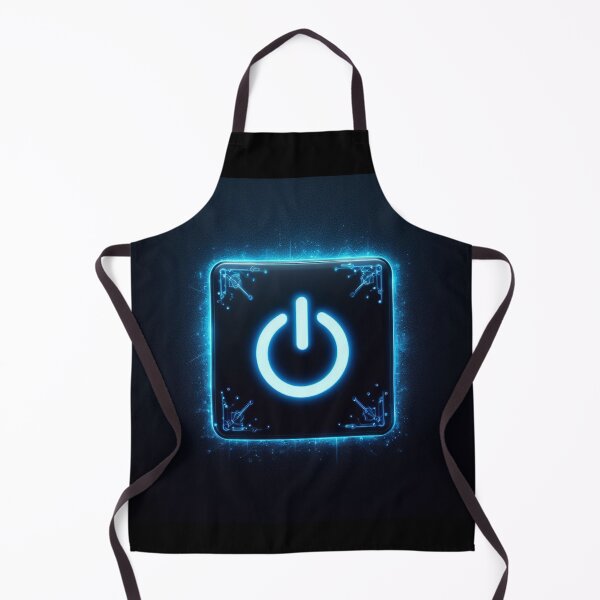 Item preview, Power button neon blue designed and sold by JALNERVION SHOP.