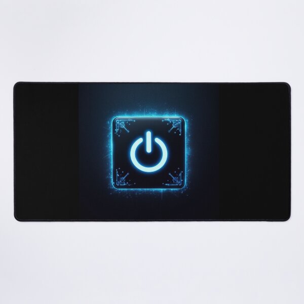 Item preview, Power button neon blue designed and sold by JALNERVION SHOP.