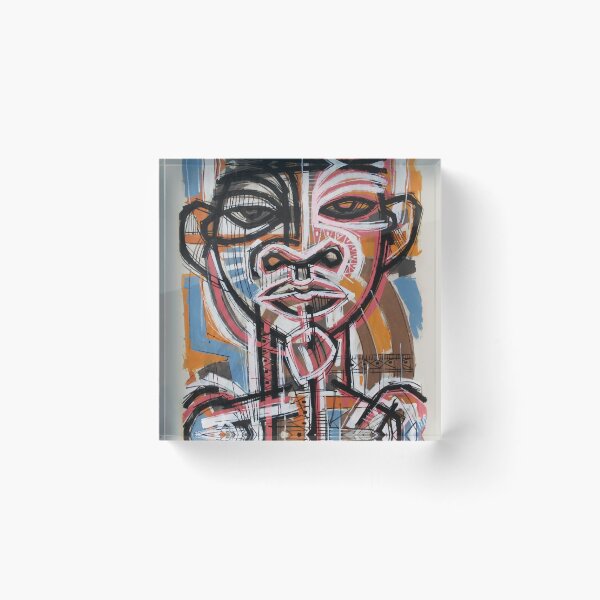 Item preview, Handmade Neo-Expressionist Mask Portrait - Urban Totem designed and sold by supernikol.