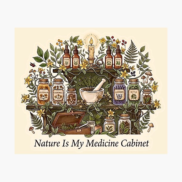 Aperçu de l'œuvre La médecine naturelle créée et vendue par Finding Source Designs.