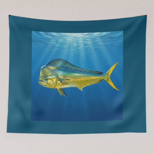 Item preview, Mahi-Mahi Illustration – Saltwater Legends Fishing Art designed and sold by Northbound Trail.