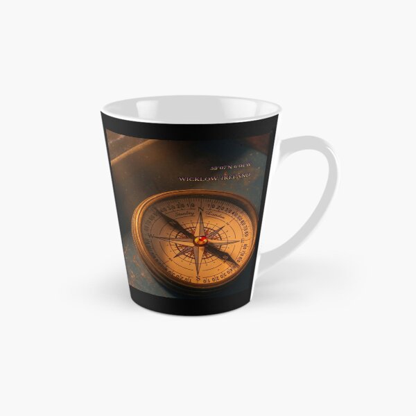 Item preview, Wicklow Ireland Vintage Brass Compass - Coordinates Travel Art designed and sold by SDKENERGY.