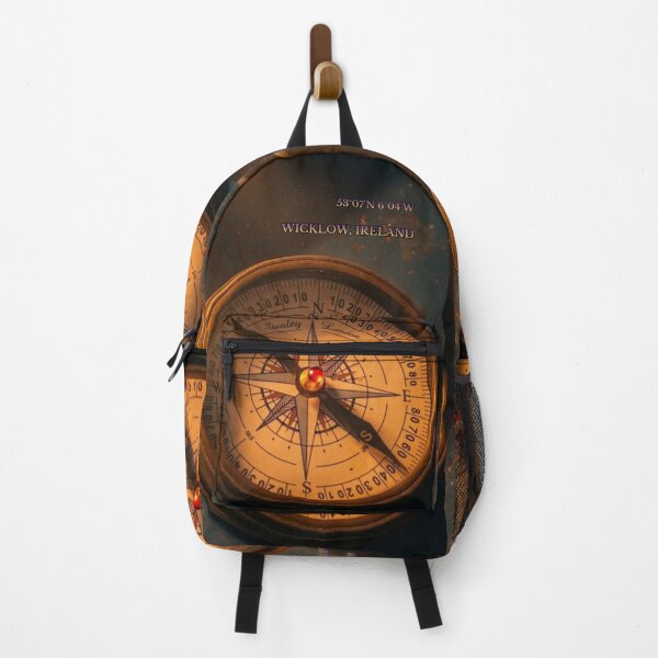 Item preview, Wicklow Ireland Vintage Brass Compass - Coordinates Travel Art designed and sold by SDKENERGY.