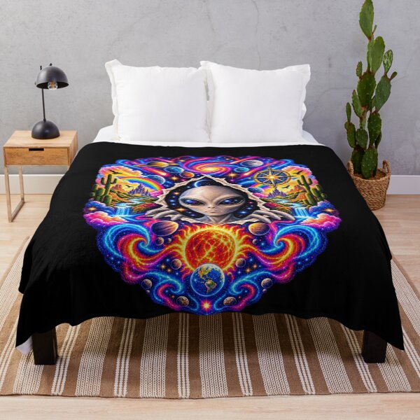 Item preview, Funny Psychedelic Alien Cosmic Portal Space Art designed and sold by elderberry.
