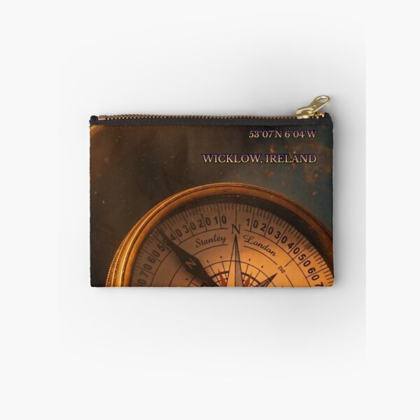 Item preview, Wicklow Ireland Vintage Brass Compass - Coordinates Travel Art designed and sold by SDKENERGY.