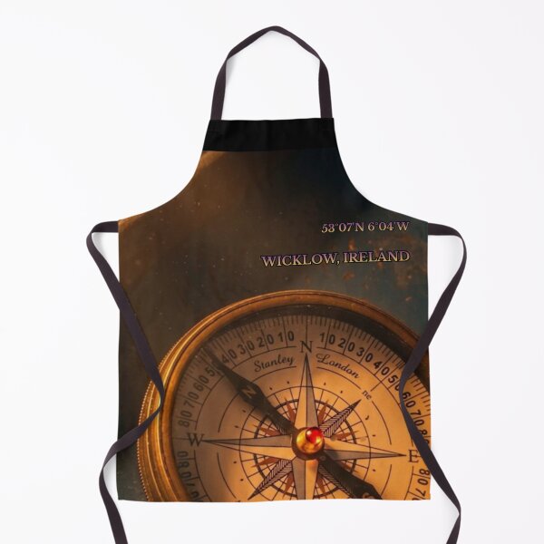 Item preview, Wicklow Ireland Vintage Brass Compass - Coordinates Travel Art designed and sold by SDKENERGY.