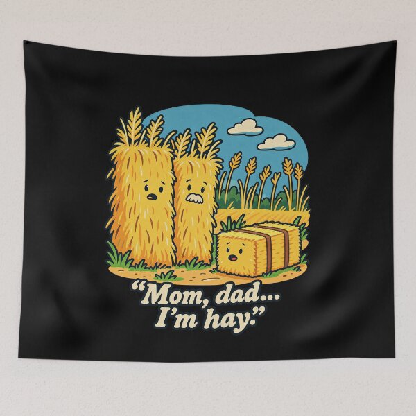 Item preview, Cute Hay Family Coming Out Pun designed and sold by elderberry.