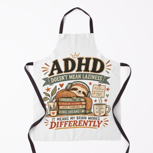 Item preview, ADHD Doesn’t Mean Laziness It Means My Brain Works Differently Quote Sloth designed and sold by Marti’s Shop Corner.