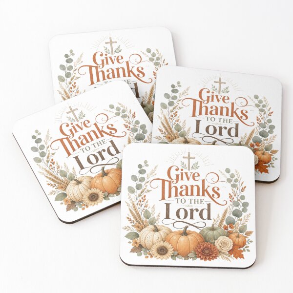Item preview, Give Thanks to the Lord Christian Fall Thanksgiving Design designed and sold by Illustrated Faith.