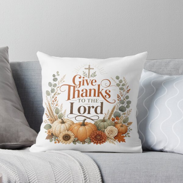 Item preview, Give Thanks to the Lord Christian Fall Thanksgiving Design designed and sold by Illustrated Faith.
