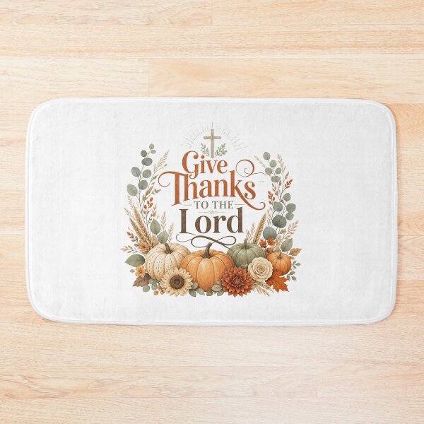 Item preview, Give Thanks to the Lord Christian Fall Thanksgiving Design designed and sold by Illustrated Faith.