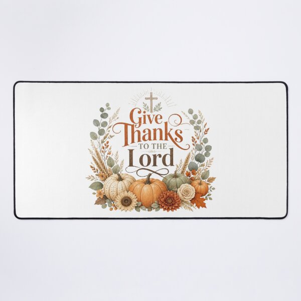 Item preview, Give Thanks to the Lord Christian Fall Thanksgiving Design designed and sold by Illustrated Faith.