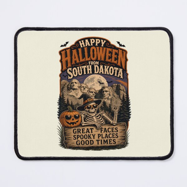 Item preview, Happy Halloween from South Dakota - Great faces Spooky places Good times designed and sold by ParadoxParadox.