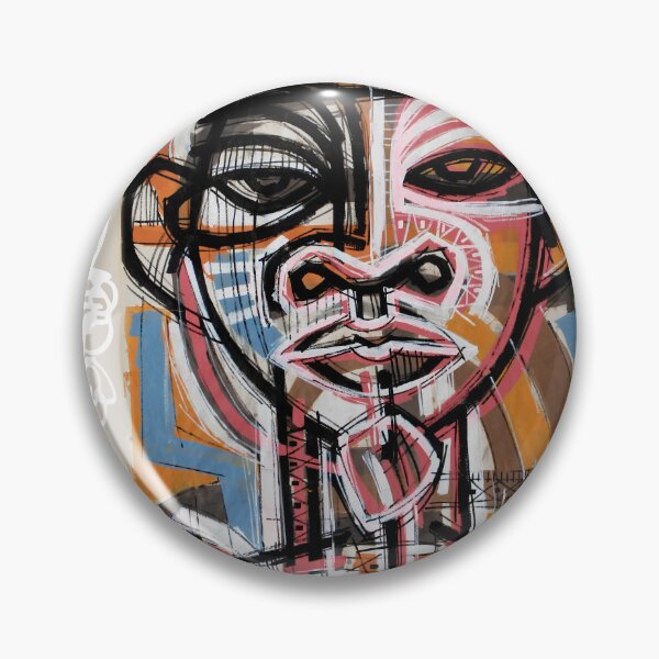 Item preview, Handmade Neo-Expressionist Mask Portrait - Urban Totem designed and sold by supernikol.