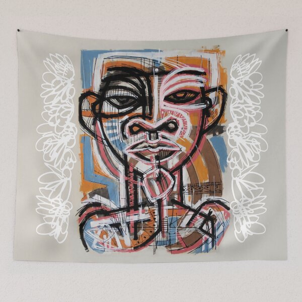 Item preview, Handmade Neo-Expressionist Mask Portrait - Urban Totem designed and sold by supernikol.