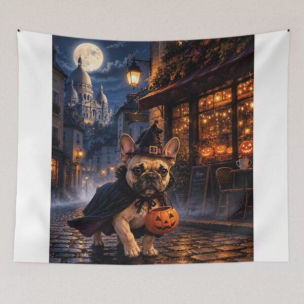 Item preview, Witch's French Bulldog in Montmartre designed and sold by Nomad-Paws.
