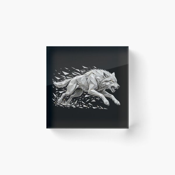 Item preview, Shattered Wolf - Geometric Running Wolf designed and sold by Fulaly.