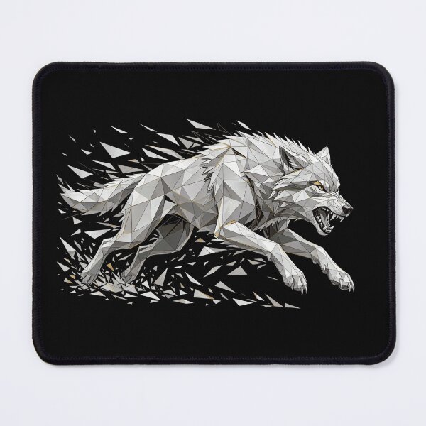 Item preview, Shattered Wolf - Geometric Running Wolf designed and sold by Fulaly.