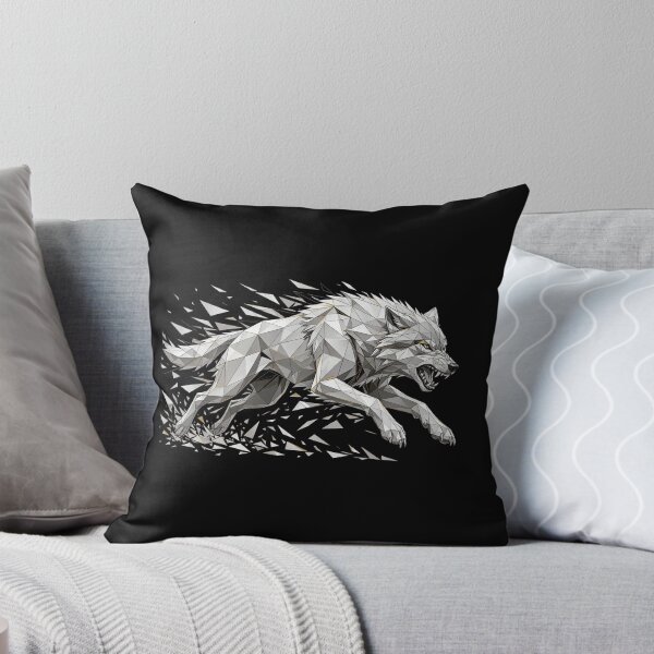 Artikelvorschau, Zersplitterter Wolf – Geometrischer laufender Wolf entworfen und verkauft von Fulaly.
