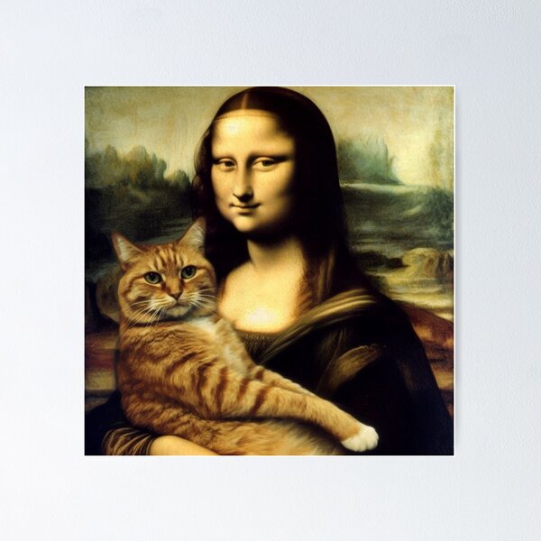 Item preview, Gioconda cat meme designed and sold by JALNERVION SHOP.