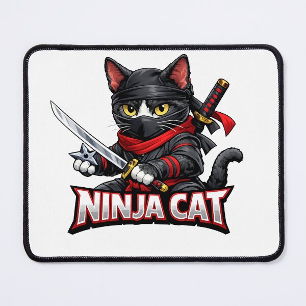 Item preview, Cute Ninja Cat with Katana designed and sold by Oddity Anvil.