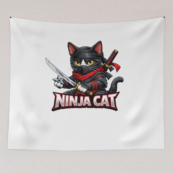 Item preview, Cute Ninja Cat with Katana designed and sold by Oddity Anvil.