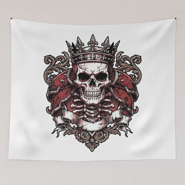 Item preview, Regal Crowned Skull Warrior Ornate Design designed and sold by Romgora.