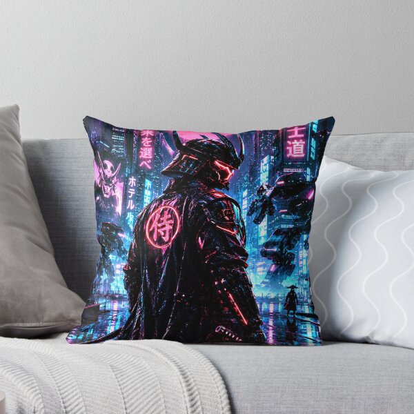 Item preview, Cyberpunk Samurai in Neon City designed and sold by IRONFRAME.