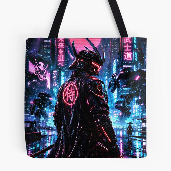 Item preview, Cyberpunk Samurai in Neon City designed and sold by IRONFRAME.