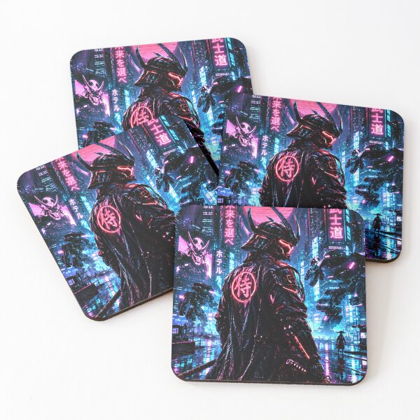 Item preview, Cyberpunk Samurai in Neon City designed and sold by IRONFRAME.
