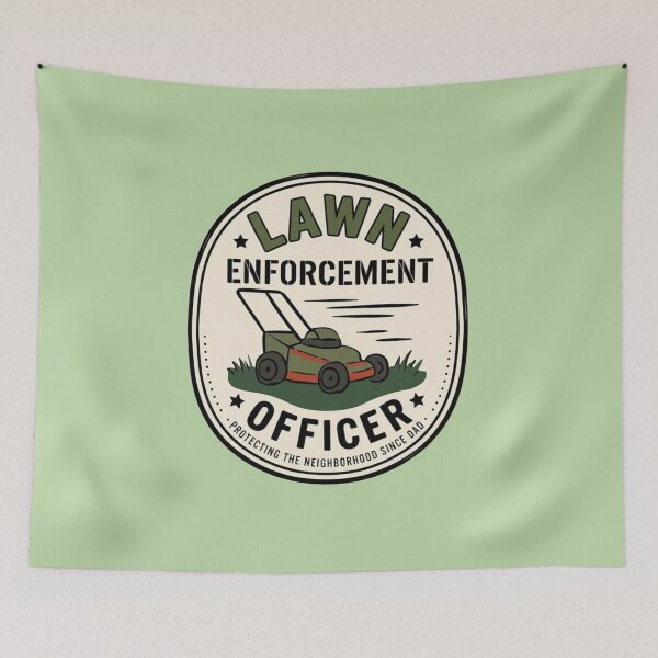 Item preview, Lawn Enforcement Officer – Funny Dad Mowing  designed and sold by LuloCreative.