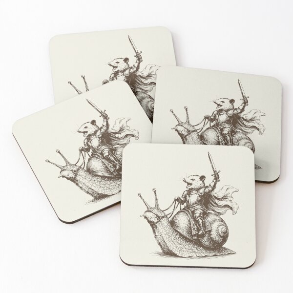 Item preview,  Opossum Knight Snail Medieval Animal Dark Fantasy  designed and sold by Y-Vibes.